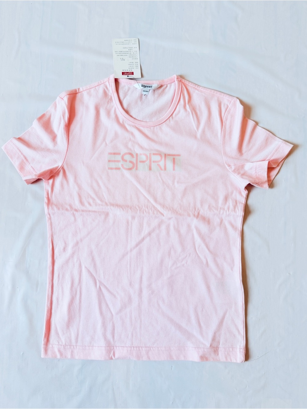 vintage Esprit pink graphic tee top y2k 90s cotton XS petite New imperfections